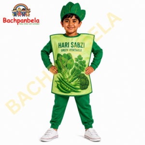 Hari Sabzi Green Vegetable Fancy Dress Costume on Rent