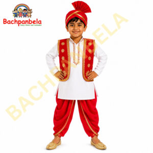 Punjabi Bhangra Boy Fancy Dress Costume on Rent