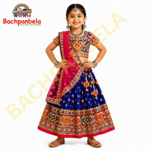 Gujarati Garba Lehenga Girl Fancy Dress Costume on Rent