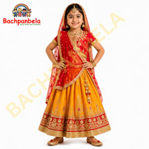 Rajasthani Rani Queen Fancy Dress Costume on Rent