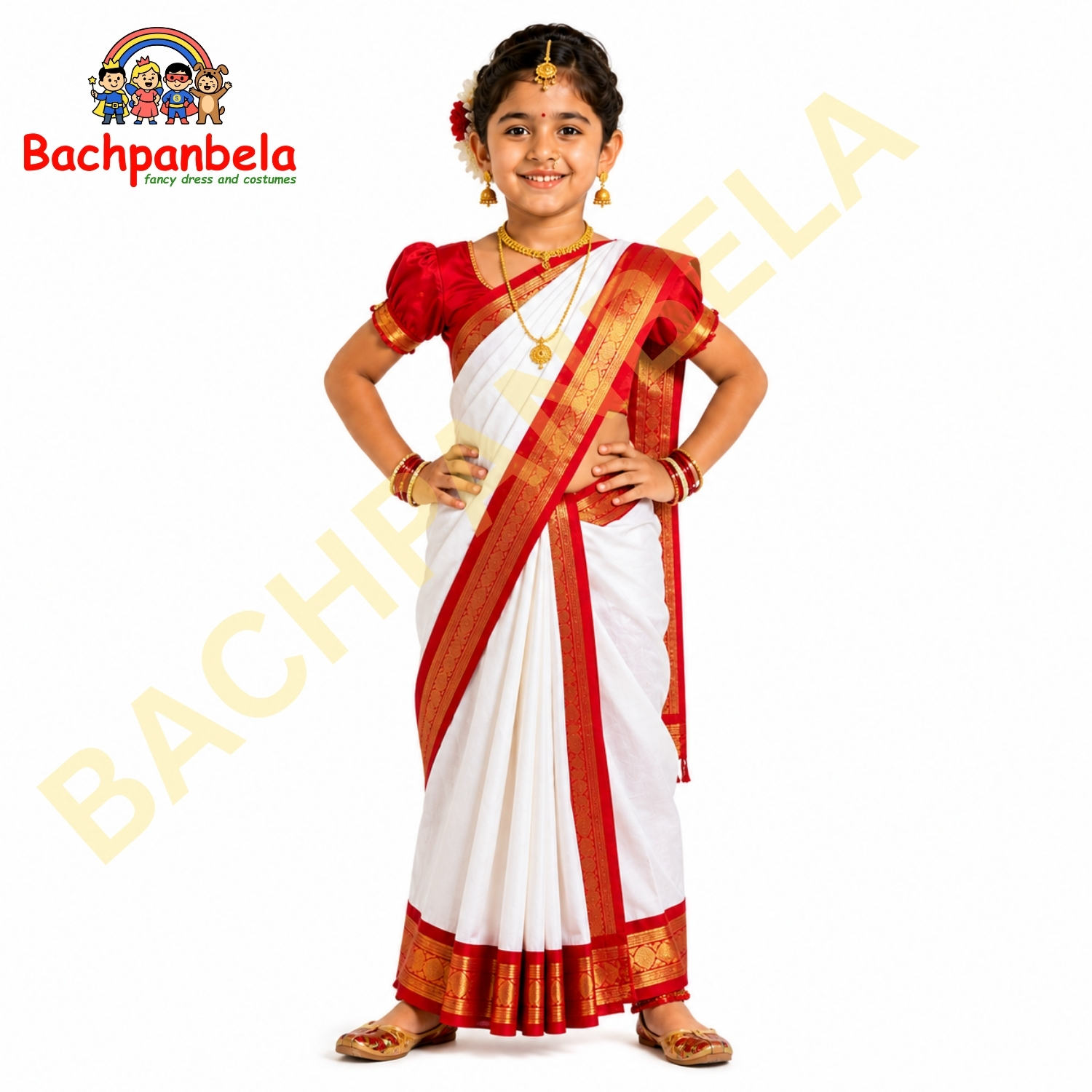 Bengali Saree Girl Fancy Dress Costume on Rent