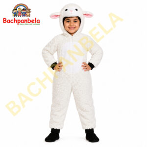 White Sheep Woolen Fancy Dress Costume on Rent