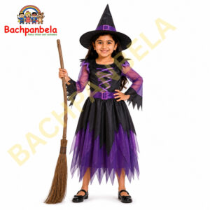 Halloween Witch Broom Fancy Dress Costume on Rent