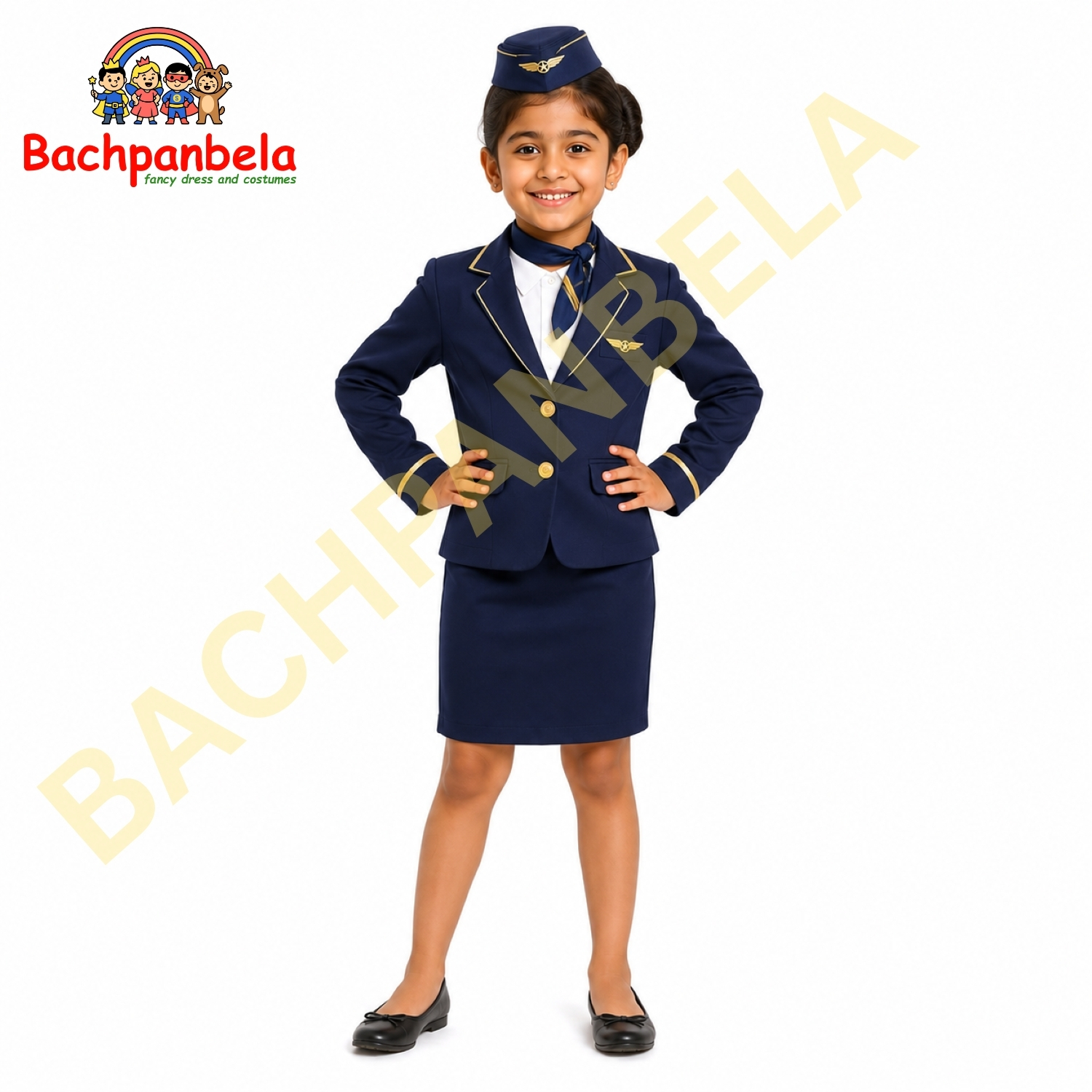 Air Hostess Cabin Crew Fancy Dress Costume on Rent