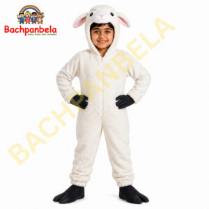 Sheep Bhed White Fancy Dress Costume on Rent